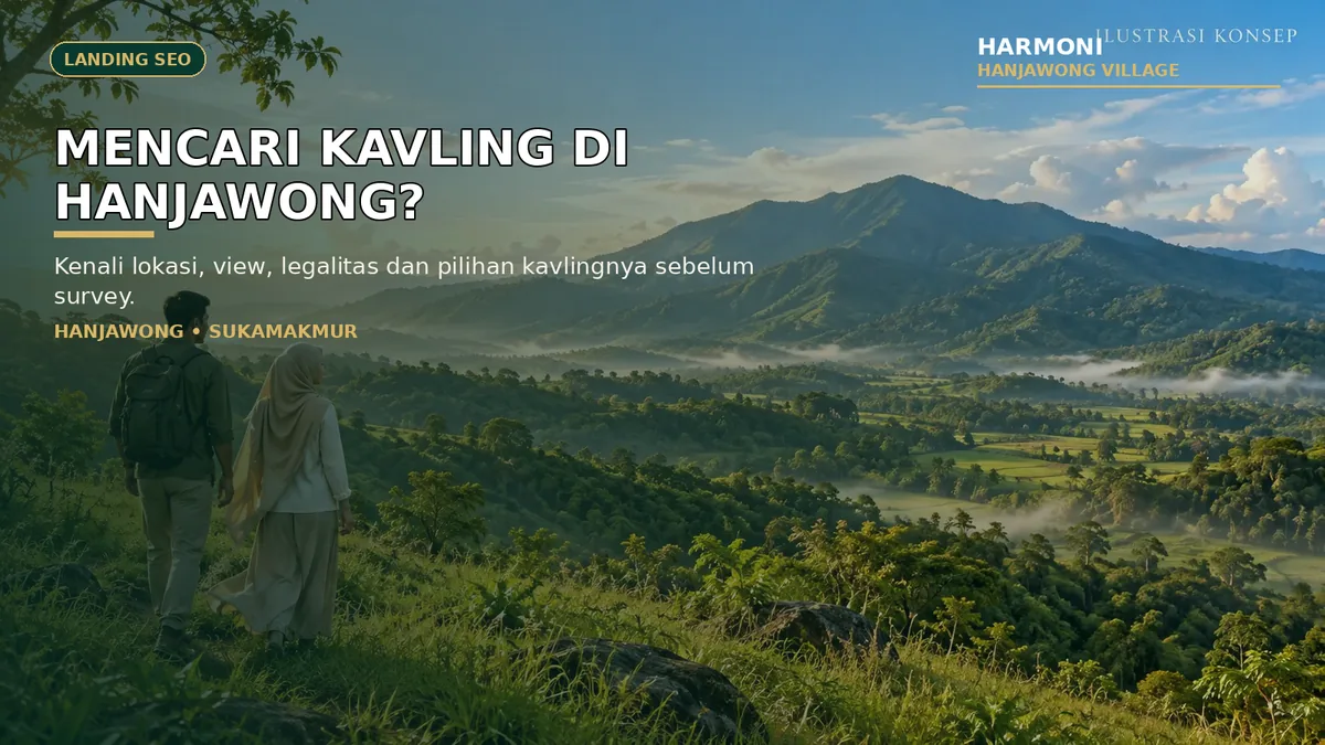 Visual landing page kavling Hanjawong Sukamakmur