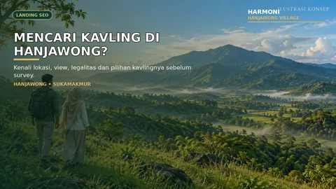Visual landing page kavling Hanjawong Sukamakmur