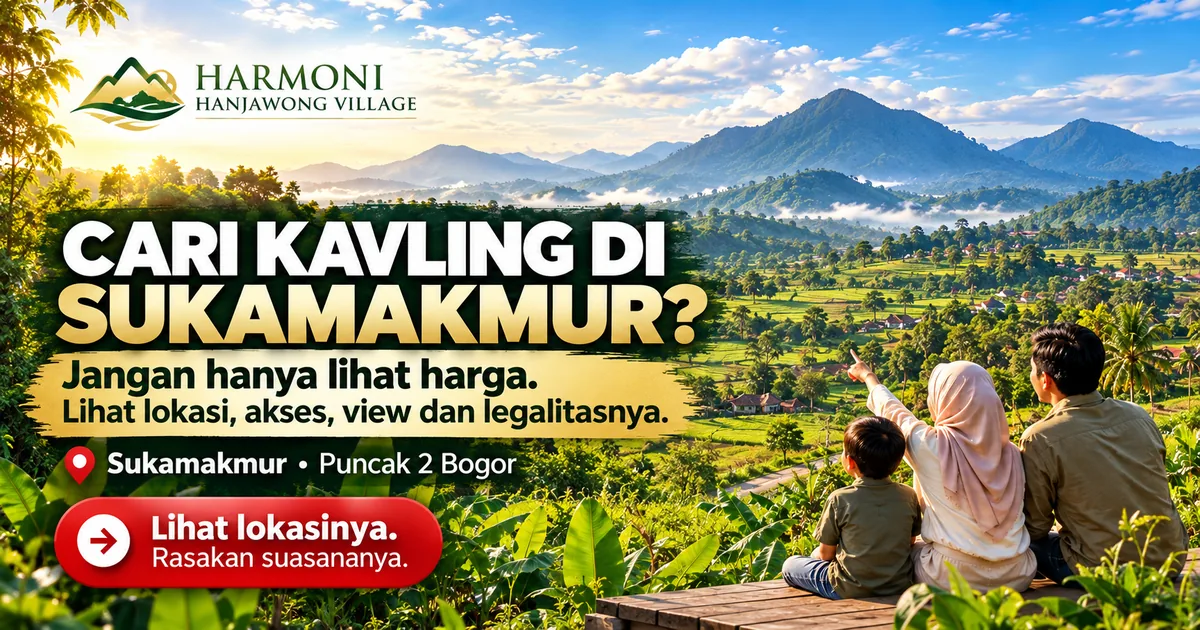 Visual landing page kavling Sukamakmur Bogor