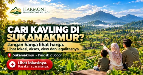 Visual landing page kavling Sukamakmur Bogor