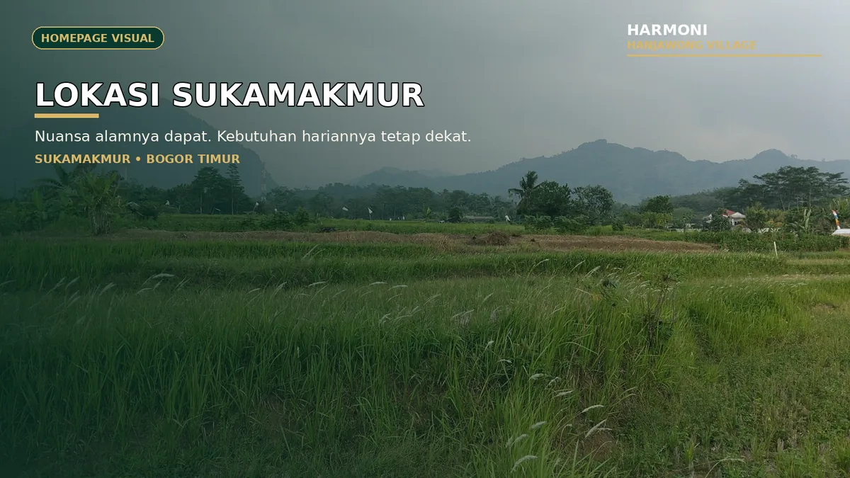 Visual kawasan Sukamakmur untuk Harmoni Hanjawong Village