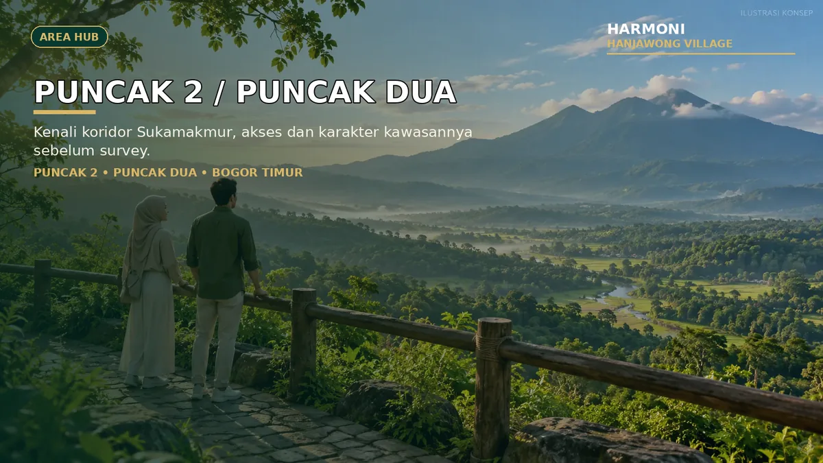 Visual landing page kawasan Puncak 2 atau Puncak Dua