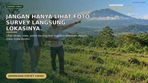 Visual ajakan survei lokasi Harmoni Hanjawong Village