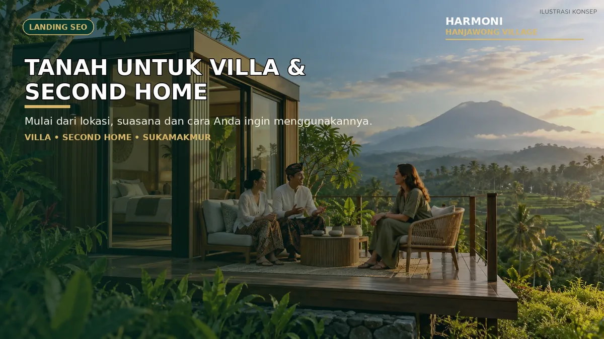 Visual tanah untuk villa atau second home di Sukamakmur