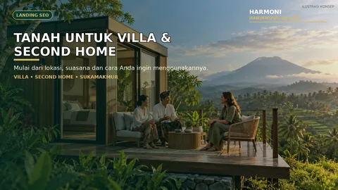 Visual tanah untuk villa atau second home di Sukamakmur