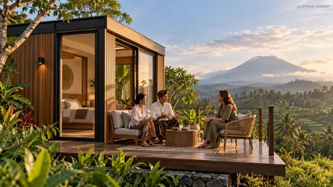 Ilustrasi konsep Villa Modular untuk Harmoni Hanjawong Village